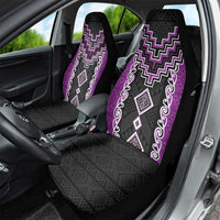Purple Niho Taniwha Mix Poutama Car Seat Cover Unique Taniko Aotearoa