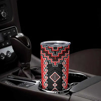 Red Niho Taniwha Mix Poutama Tumbler Cup Unique Taniko Aotearoa