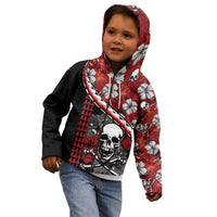 Hawaii Halloween Kid Hoodie Hibiscus Skull Kakau Pattern LT01 - Polynesian Pride