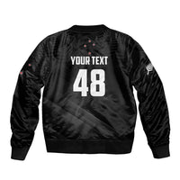 Custom New Zealand Cricket Bomber Jacket Aotearoa Black Cap Come On LT01 - Polynesian Pride