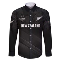 Custom New Zealand Cricket Family Matching Short Sleeve Bodycon Dress and Hawaiian Shirt Aotearoa Black Cap Come On