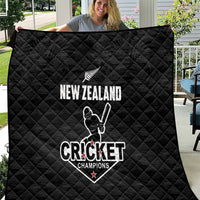 New Zealand Cricket Quilt Aotearoa Black Cap Come On LT01 Black - Polynesian Pride