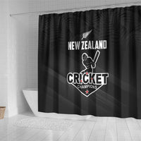 New Zealand Cricket Shower Curtain Aotearoa Black Cap Come On LT01 - Polynesian Pride