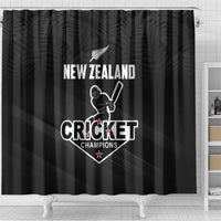 New Zealand Cricket Shower Curtain Aotearoa Black Cap Come On LT01 - Polynesian Pride