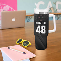 Custom New Zealand Cricket Tumbler With Handle Aotearoa Black Cap Come On