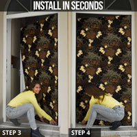Javanese Batik Semen Door Cover Indonesian Traditional Pattern