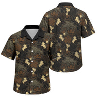 Javanese Batik Semen Family Matching Puletasi and Hawaiian Shirt Indonesian Traditional Pattern LT01 Son's Shirt Black - Polynesian Pride