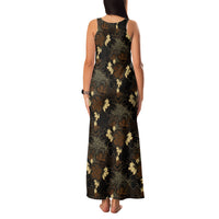 Javanese Batik Semen Family Matching Tank Maxi Dress and Hawaiian Shirt Indonesian Traditional Pattern