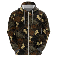 Javanese Batik Semen Zip Hoodie Indonesian Traditional Pattern