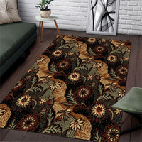 Batik Pedalaman Semen Lereng Style Area Rug Indonesian Traditional Pattern