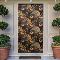 Batik Pedalaman Semen Lereng Style Door Cover Indonesian Traditional Pattern LT01 Black - Polynesian Pride