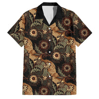 Batik Pedalaman Semen Lereng Style Family Matching Long Sleeve Bodycon Dress and Hawaiian Shirt Indonesian Traditional Pattern