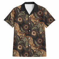 Batik Pedalaman Semen Lereng Style Hawaiian Shirt Indonesian Traditional Pattern LT01 Black - Polynesian Pride