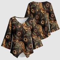 Batik Pedalaman Semen Lereng Style Kimono Sleeve Blouse Indonesian Traditional Pattern