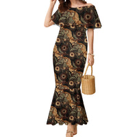 Batik Pedalaman Semen Lereng Style Mermaid Dress Indonesian Traditional Pattern