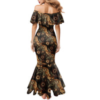 Batik Pedalaman Semen Lereng Style Mermaid Dress Indonesian Traditional Pattern