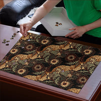 Batik Pedalaman Semen Lereng Style Puzzle Indonesian Traditional Pattern