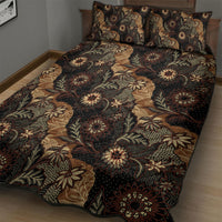 Batik Pedalaman Semen Lereng Style Quilt Bed Set Indonesian Traditional Pattern