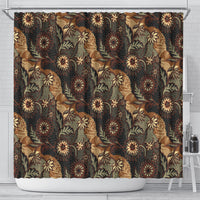 Batik Pedalaman Semen Lereng Style Shower Curtain Indonesian Traditional Pattern