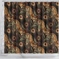 Batik Pedalaman Semen Lereng Style Shower Curtain Indonesian Traditional Pattern