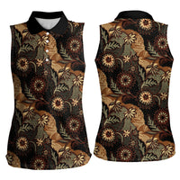 Batik Pedalaman Semen Lereng Style Women Sleeveless Polo Shirt Indonesian Traditional Pattern