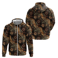 Batik Pedalaman Semen Lereng Style Zip Hoodie Indonesian Traditional Pattern LT01 - Polynesian Pride
