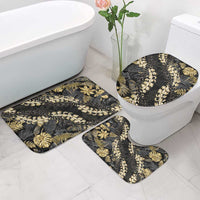Gold Tropical Leaves Hawaii Mikioi Lei Bathroom Set Luxury Stylized LT01 - Polynesian Pride