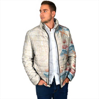 Beige Hawaii Lei Seashells Starfish Padded Jacket Sandy Sylized - Polynesian Pride