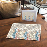 Beige Hawaii Lei Seashells Starfish Puzzle Sandy Sylized - Polynesian Pride