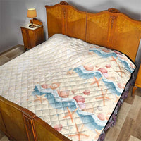 Beige Hawaii Lei Seashells Starfish Quilt Sandy Sylized - Polynesian Pride