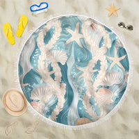 Hawaii Lei Seashells Starfish Beach Blanket Fresh Summer Vibe - Polynesian Pride