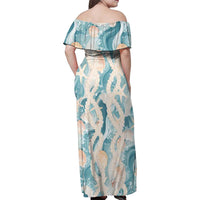 Hawaii Lei Seashells Starfish Family Matching Off Shoulder Maxi Dress and Hawaiian Shirt Fresh Summer Vibe - Polynesian Pride