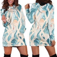 Hawaii Lei Seashells Starfish Hoodie Dress Fresh Summer Vibe - Polynesian Pride