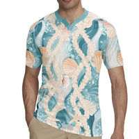Hawaii Lei Seashells Starfish Rugby Jersey Fresh Summer Vibe - Polynesian Pride