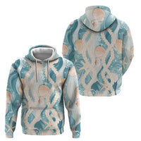 Hawaii Lei Seashells Starfish Zip Hoodie Fresh Summer Vibe - Polynesian Pride