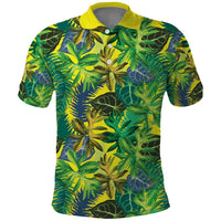 Hawaii Summer Tropical Leaves Polo Shirt - Polynesian Pride
