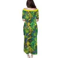 Hawaii Summer Tropical Leaves Puletasi - Polynesian Pride