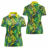 Hawaii Summer Tropical Leaves Women Polo Shirt - Polynesian Pride