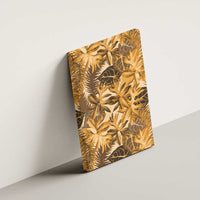 Hawaii Gold Tropical Leaves Canvas Wall Art - Polynesian Pride