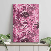 Hawaii Pink Tropical Leaves Canvas Wall Art - Polynesian Pride
