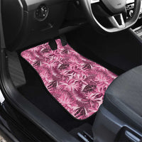 Hawaii Pink Tropical Leaves Car Mats - Polynesian Pride