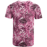 Hawaii Pink Tropical Leaves T Shirt - Polynesian Pride