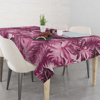 Hawaii Pink Tropical Leaves Tablecloth - Polynesian Pride