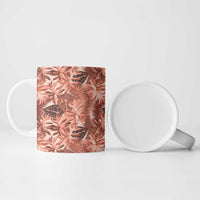 Hawaii Red Brown Tropical Leaves Ceramic Mug - Polynesian Pride