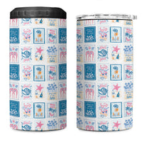 Hawaii Coastal Summer Postcard 4 in 1 Can Cooler Tumbler