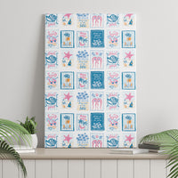 Hawaii Coastal Summer Postcard Canvas Wall Art