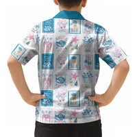 Hawaii Coastal Summer Postcard Kid Hawaiian Shirt