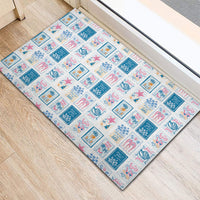 Hawaii Coastal Summer Postcard Rubber Doormat