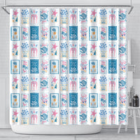 Hawaii Coastal Summer Postcard Shower Curtain