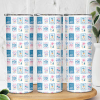 Hawaii Coastal Summer Postcard Skinny Tumbler